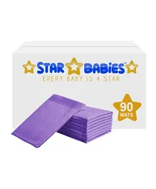 Star Babies Disposable Changing Mat Lavender -Pack of 90