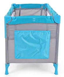 Babyhug Keep Me Close 2 in 1 Playpen Cum Baby Cot With Mosquito Net  - Blue Grey