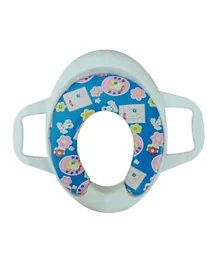 Sunbaby Blue Ocean Baby Potty Seat with Handle - White and Blue