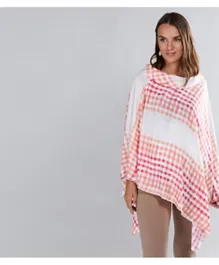 House of Napius Chequered Maternity Poncho - Pink