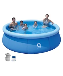 Jilong Round Family Swimming Prompt Pool - Marin Blue