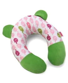 Babyhug Horse Shoe Shaped Neck Support Pillow Elephant Print - Green