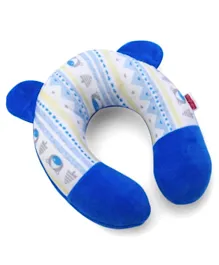 Babyhug U-Shaped Neck Support Pillow Bear Print - Blue
