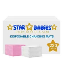 Star Babies Disposable Changing Mats - 220 Pc