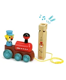 Vilac Wooden Pull Toy  Train With A Whistle - Multicolor