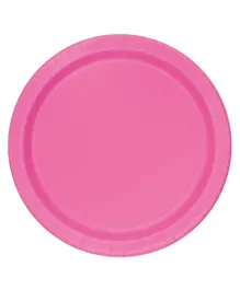 Unique Hot Pink Round Plate Pack of 16 - 9 Inches