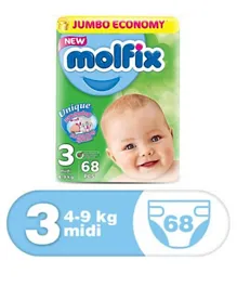 Molfix 3D Diapers Midi Size 3 - 68 Pieces