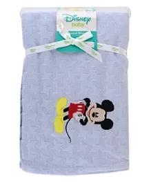 Disney Mickey Jacquard Knitted Fabric Stroller blanket - Blue
