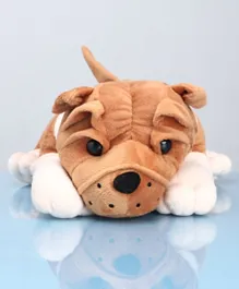 Babyhug Plush Bull Dog Soft Toy Brown 38cm - Child-Friendly, Enhances Emotional Growth, Ages 3-10