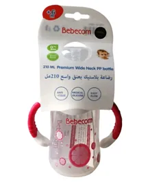 Bebecom Premium Wide Neck PP Bottle Pink - 210 ml