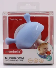 Mombella Mushroom Teether Toy - Light Blue