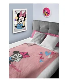 Disney Minnie Coral All Seasons Fleece Blankets - Pink