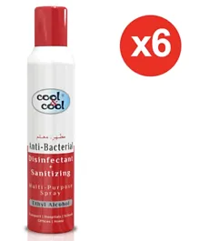 Cool & Cool Anti-Bacterial Disinfectant Multi Purpose Spray Pack of 6 - 300 mL
