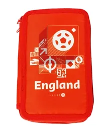 FIFA 2022 Country Double Decker Pencil Case with Stationery Supplies - England