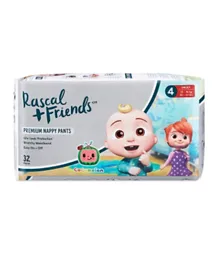 Rascal + Friends Cocomelon Edition Premium Nappy Pants Size 4 - 32 Pieces