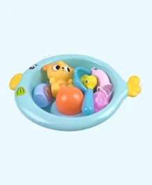 Haijaibao Baby Bathtub Round Fish Basin With Bath Accessories + Plastic Animals
