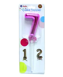 Italo Creative Pink Cake Topper Number 7