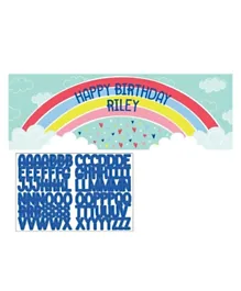 Creative Converting Over The Rainbow Giant Party Banner With Stickers- 152 cm