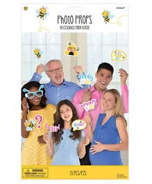 Party Centre What Will It Bee Photo Props - Pack of 13