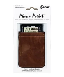 IDecoz Phone Pockets Brown Faux Leather