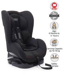 Babyhug Cruise Convertible Reclining Car Seat With Side Impact Protection - Black