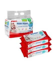 Pigeon Baby Water Based Wipes  Pack of 3 - 50 Pieces each