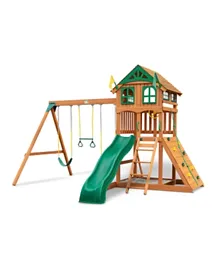 PlayNation Passage Outing Wooden Roof Swing Set