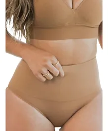 Mums & Bumps Blanqi Seamless Postpartum Hipster Compression Panties - Nude