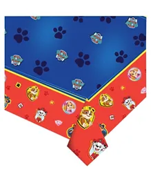 Party Centre Paw Patrol Plastic Table Cover - Blue & Red