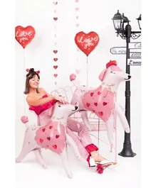 PartyDeco Foil Balloon Poodle - Pink