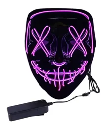 Lafiesta Halloween Light Up Led Face Mask - Pink