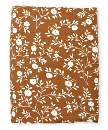 A Little Lovely Company Muslin Cloth XL Blossom - Caramel