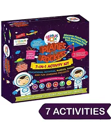 Genius Box 7 in 1 Planes and Rocket Activity Kit - Multicolor