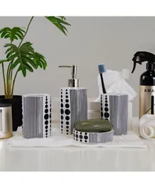 Danube Home Selena Ceramic Bathroom Accessories - 4 Pieces
