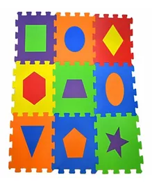 Matrax Polimat Puzzle Playmat Geometric Shapes - 9 Pieces