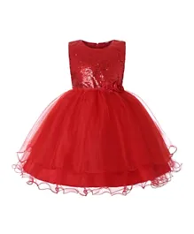 فستان دي دانيلا المزيّن لحفلة الأميرة - أحمر