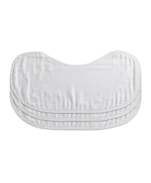 Anvi Baby Organic Bamboo Burp & Bib Cloth White - Set of 3