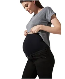 مامبس آند بامبس بلانكي جينز سكيني لدعم بطن الحمل - باللون الأسود