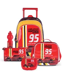 Disney Cars I am the Speed Lightning Mcqueen 5 in 1 Trolley Backpack Set - 18 Inches