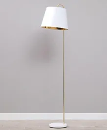 PAN Home Katinka Metal Floor Lamp - Modern White, Eye-Catching Design, Warm Lighting for Interiors