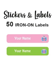 Ladybug Labels Personalised Name Iron-On Labels Belle - Pack of 50