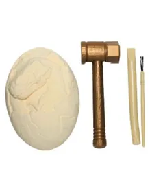 Generic DIY Dinosaur Egg Digging Fossils Excavation Toys - White