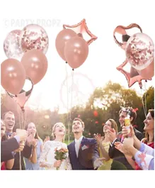 Party Propz Rose Gold Balloons Combo - Pack of 13