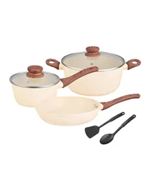 Kitchen Master Non Stick Forged Cookware Set - 7 Pieces