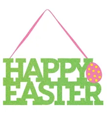 Creative Converting Easter & Spring Clip Strip Deco Happy Easter Hanging Sign Glitter - Green