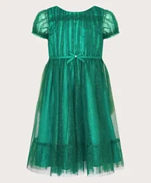 Monsoon Children Isla Glitter Party Dress - Green