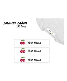 Ajooba Personalised Name Iron On Clothing Labels for Kids ICL 3032 - Pack of 50