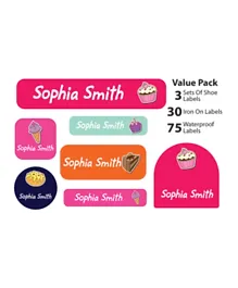 Ajooba My Labels Personalised Name Labels for Kids My Nursery Labels 015 - Pack of 108