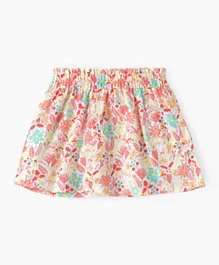 Jelliene Viscose All Over Floral Printed Mini Skirt - Multi Color