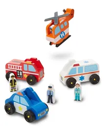 Melissa and Doug Emergency Vehicle Set - Multicolour
